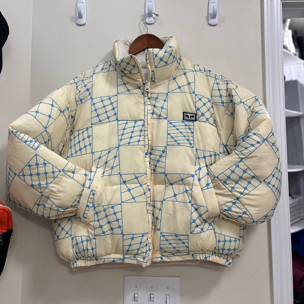 Obey rachel reversible puffer jacket RARE NWOT